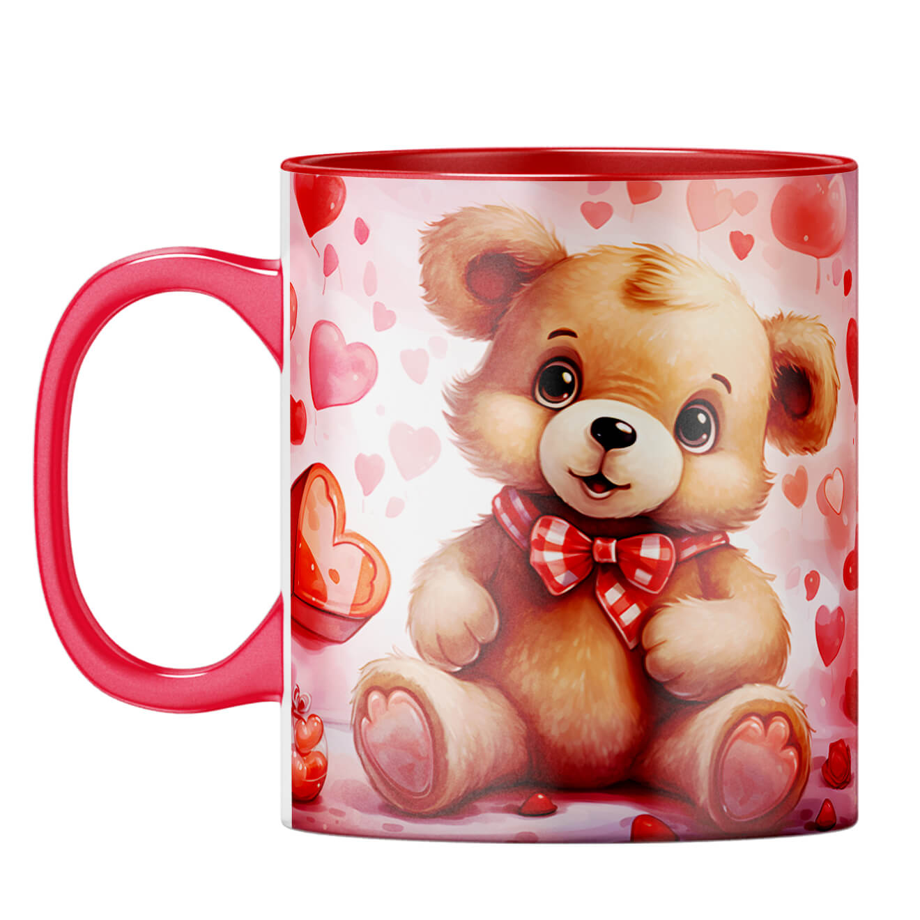 YuBingo Teddy Love Tale Coffee Mug Red