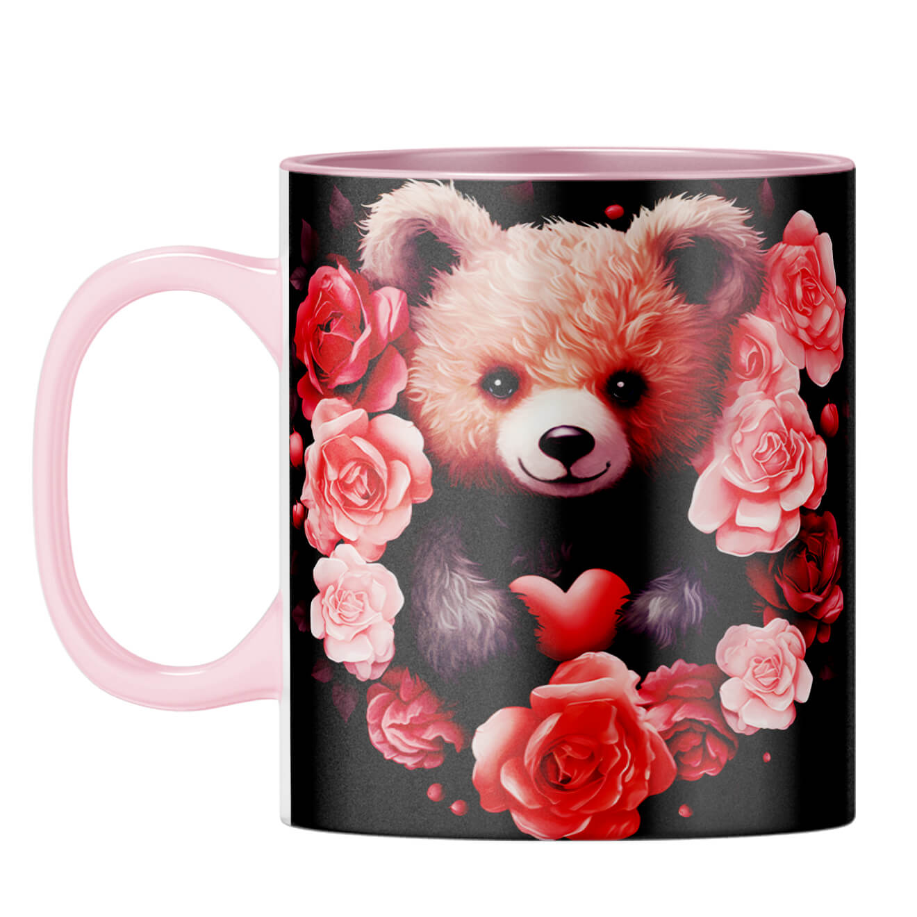 YuBingo Teddy Luv Affection Coffee Mug Pink
