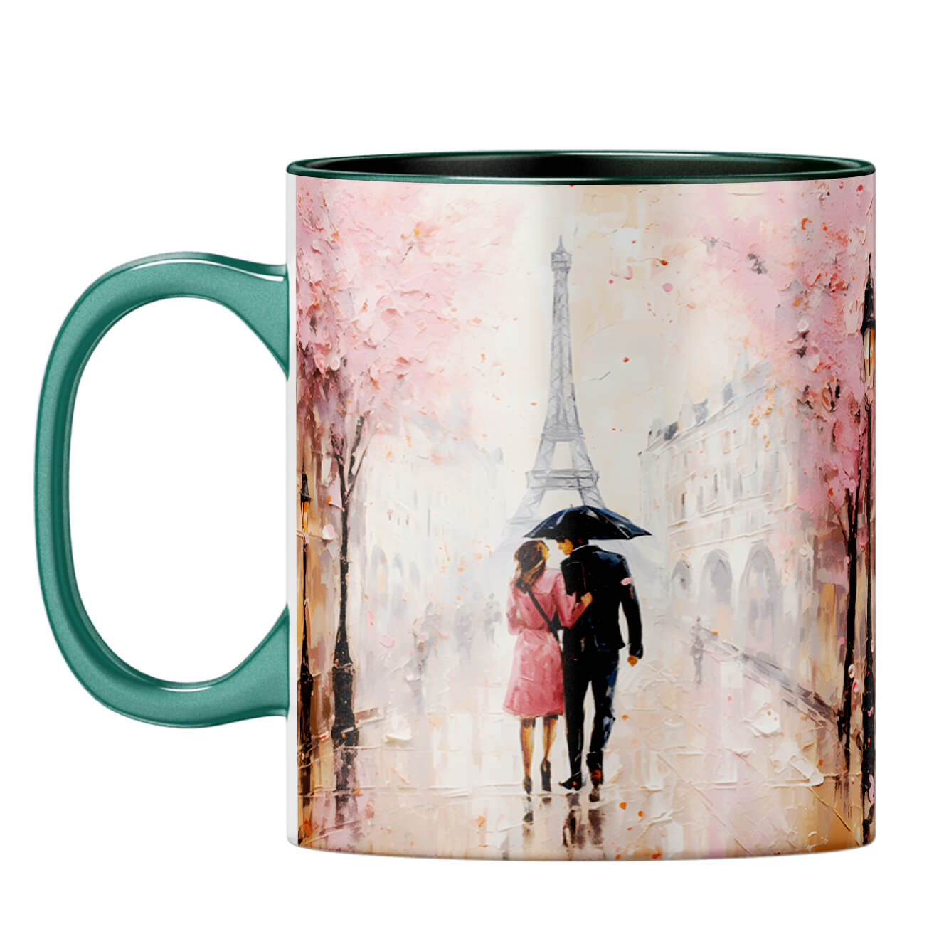 YuBingo Together in Paris Dreams Coffee Mug Dark Green