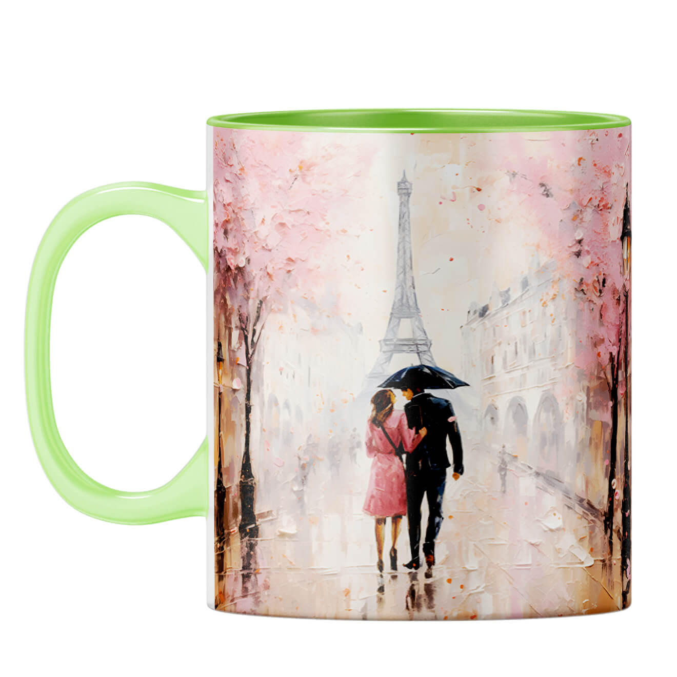 YuBingo Together in Paris Dreams Coffee Mug Light Green