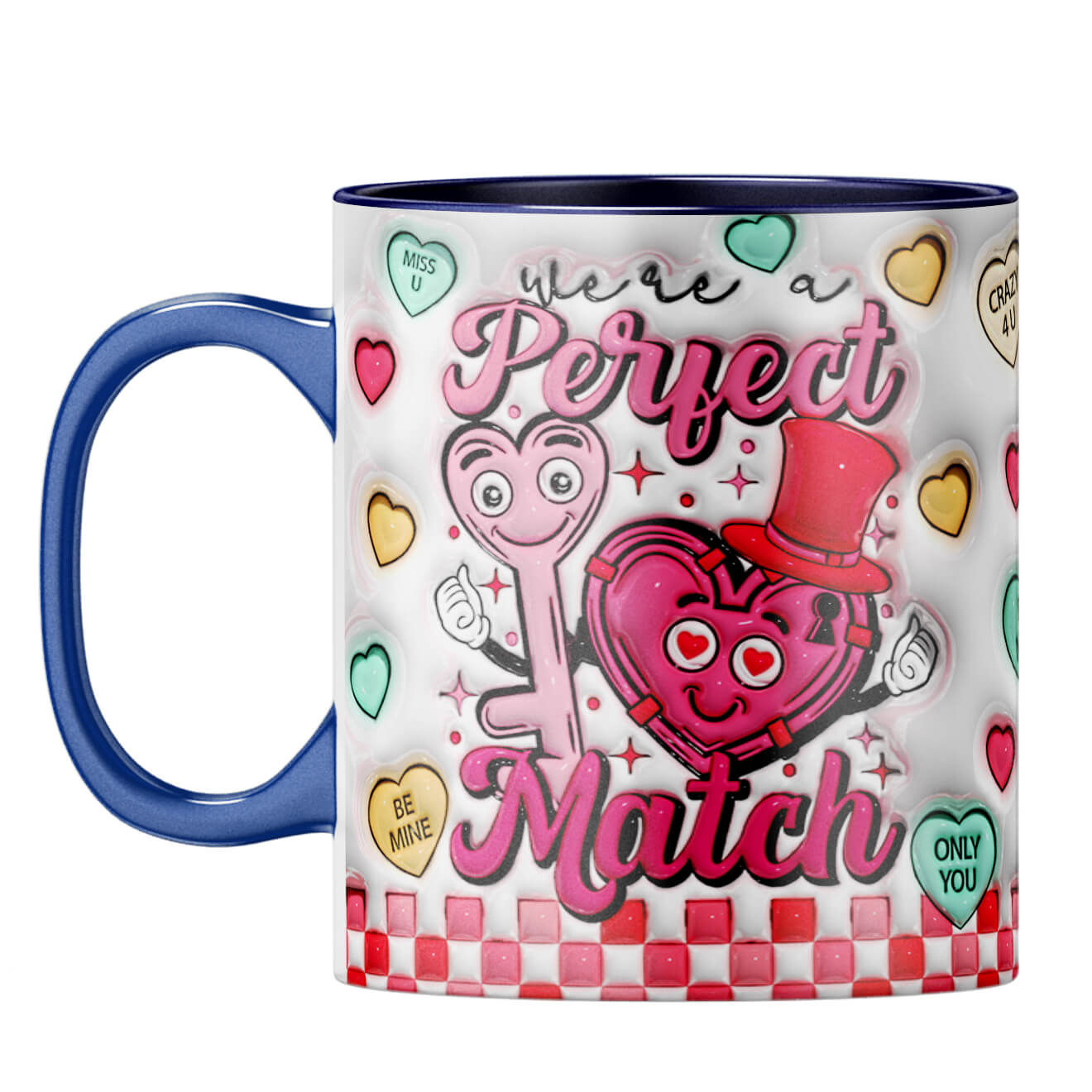 YuBingo Valentine Day Gift for Her Coffee Mug Dark Blue