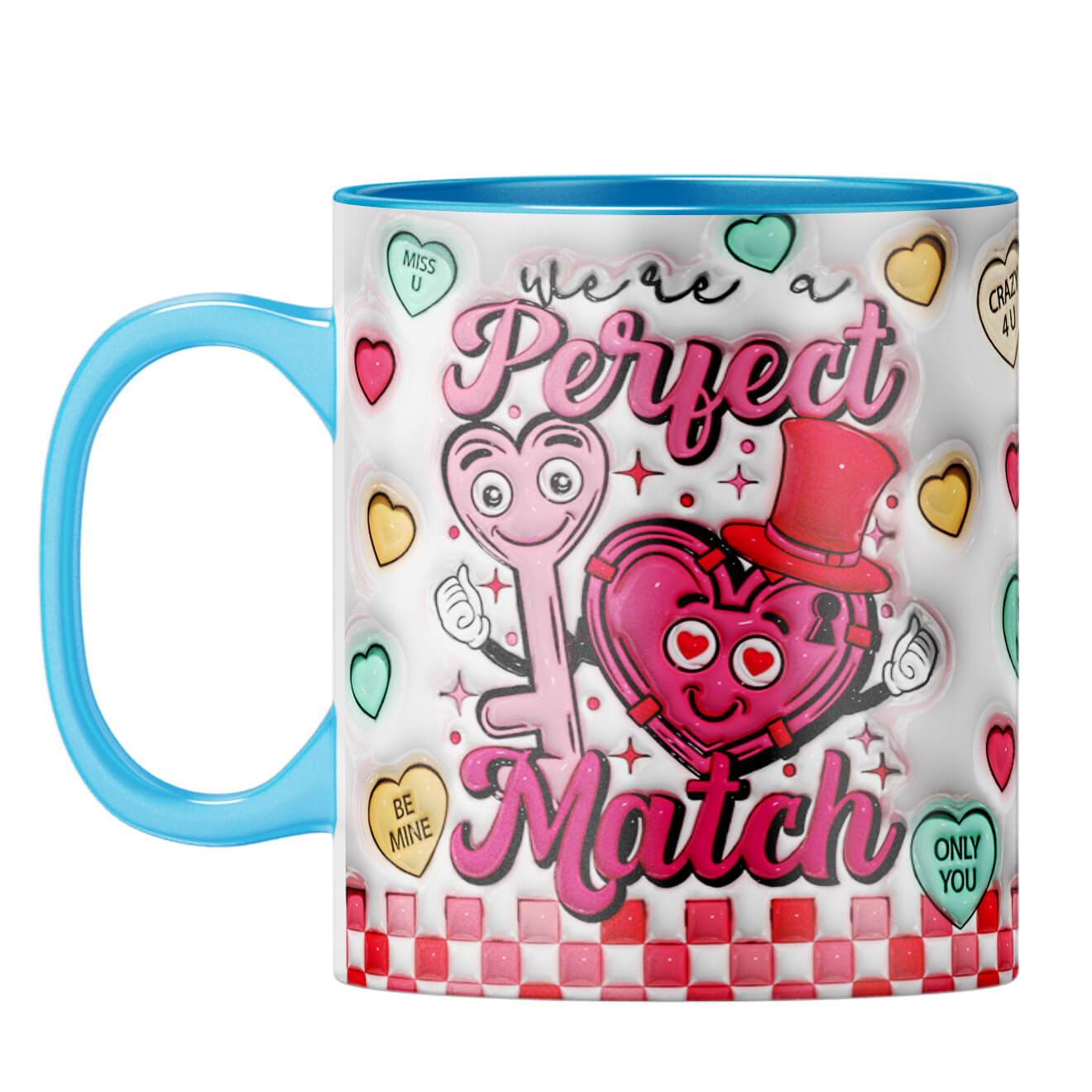 YuBingo Valentine Day Gift for Her Coffee Mug Light Blue