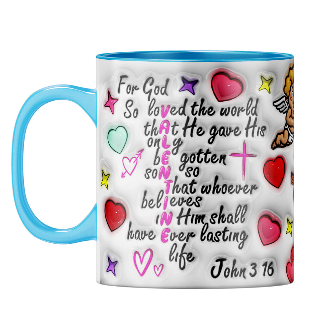 YuBingo Valentine Day Gift for Husband Coffee Mug Light Blue