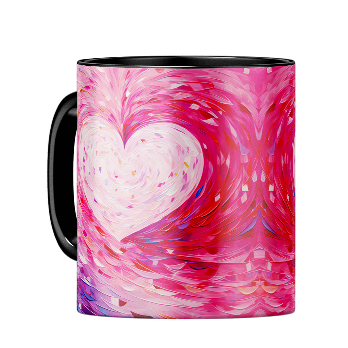YuBingo Watercolor Heartbeat Coffee MugC-Black