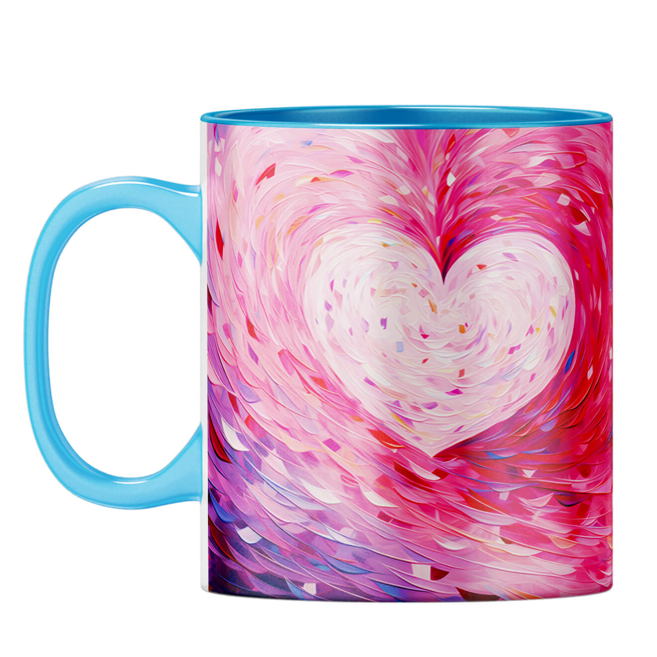 YuBingo Watercolor Heartbeat Coffee Mug Light Blue