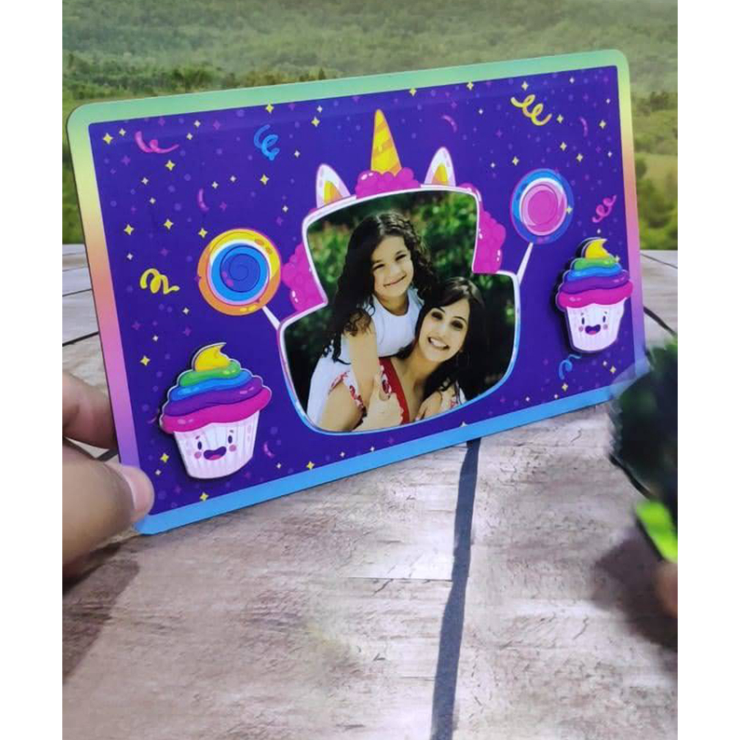 Unicorn Cake Design Magnetic Frame