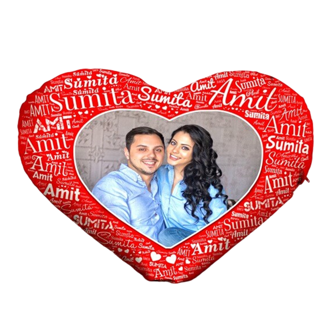 Heart Shape Name Mosaic Cushion - corporate gift by YuBingo