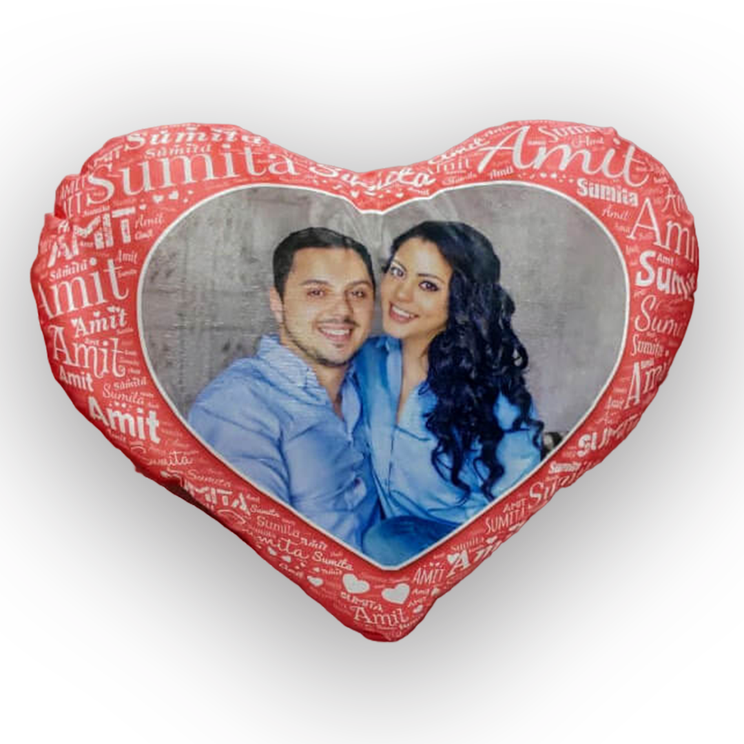 Heart Shape Name Mosaic Cushion