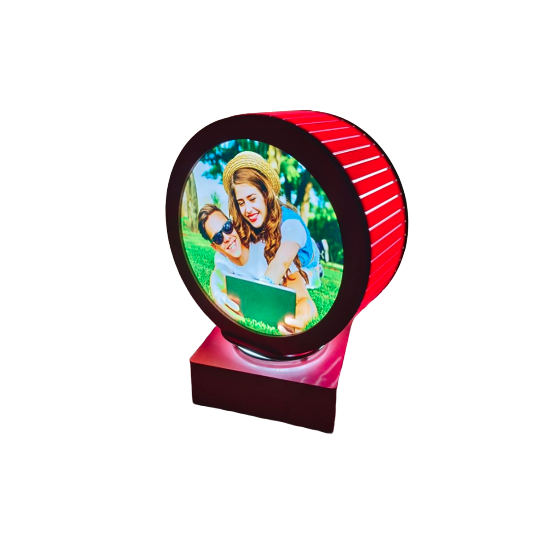 Round Revolving Red Lamp