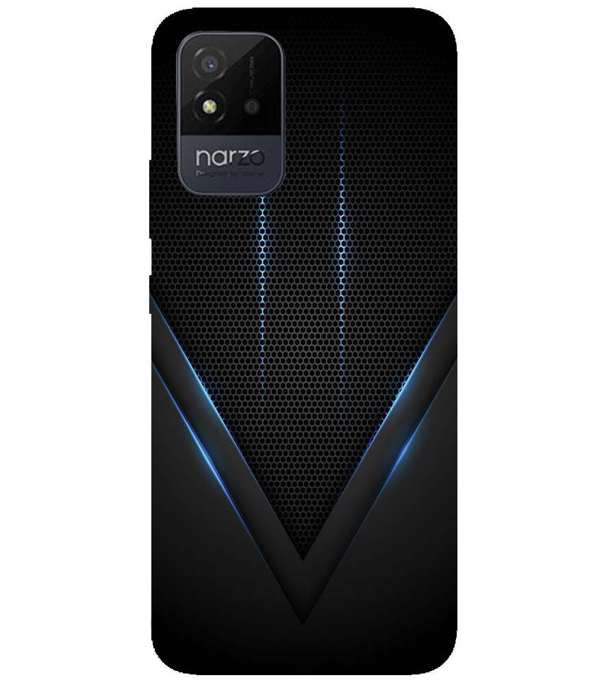 A0114-Black and Blue Back Cover for Realme Narzo 50i