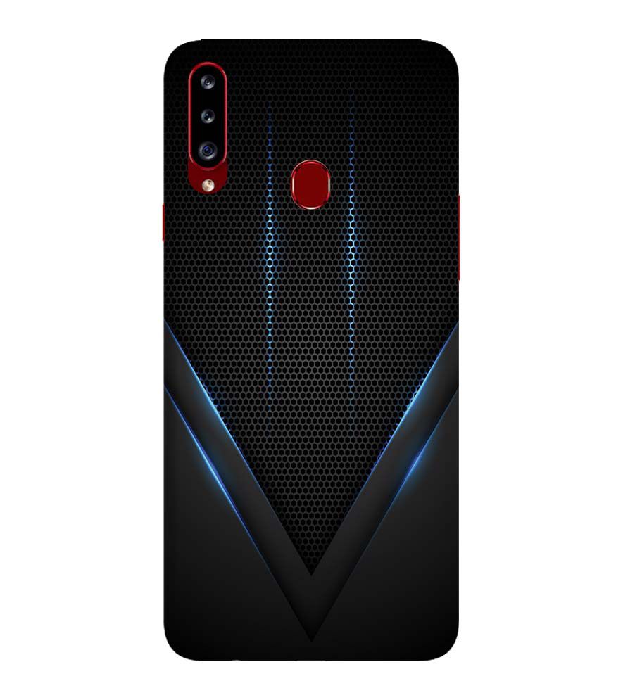 A0114-Black and Blue Back Cover for Samsung Galaxy A20s