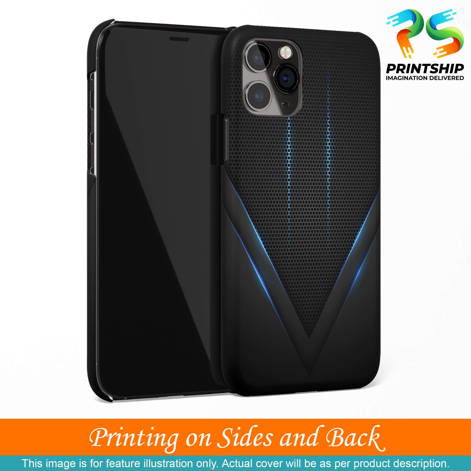 A0114-Black and Blue Back Cover for Xiaomi Redmi K20 Pro-Image3