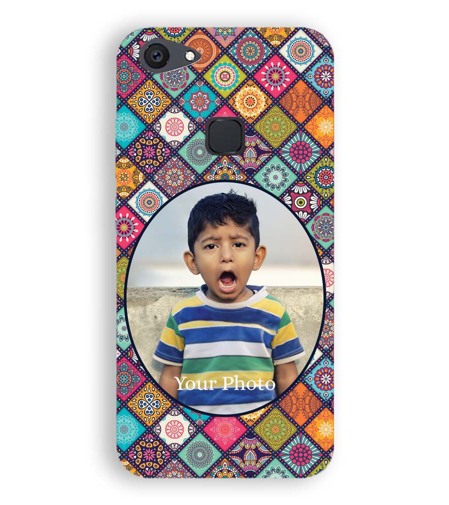 A0507-Mandala Photo Back Cover for Vivo V7 Plus