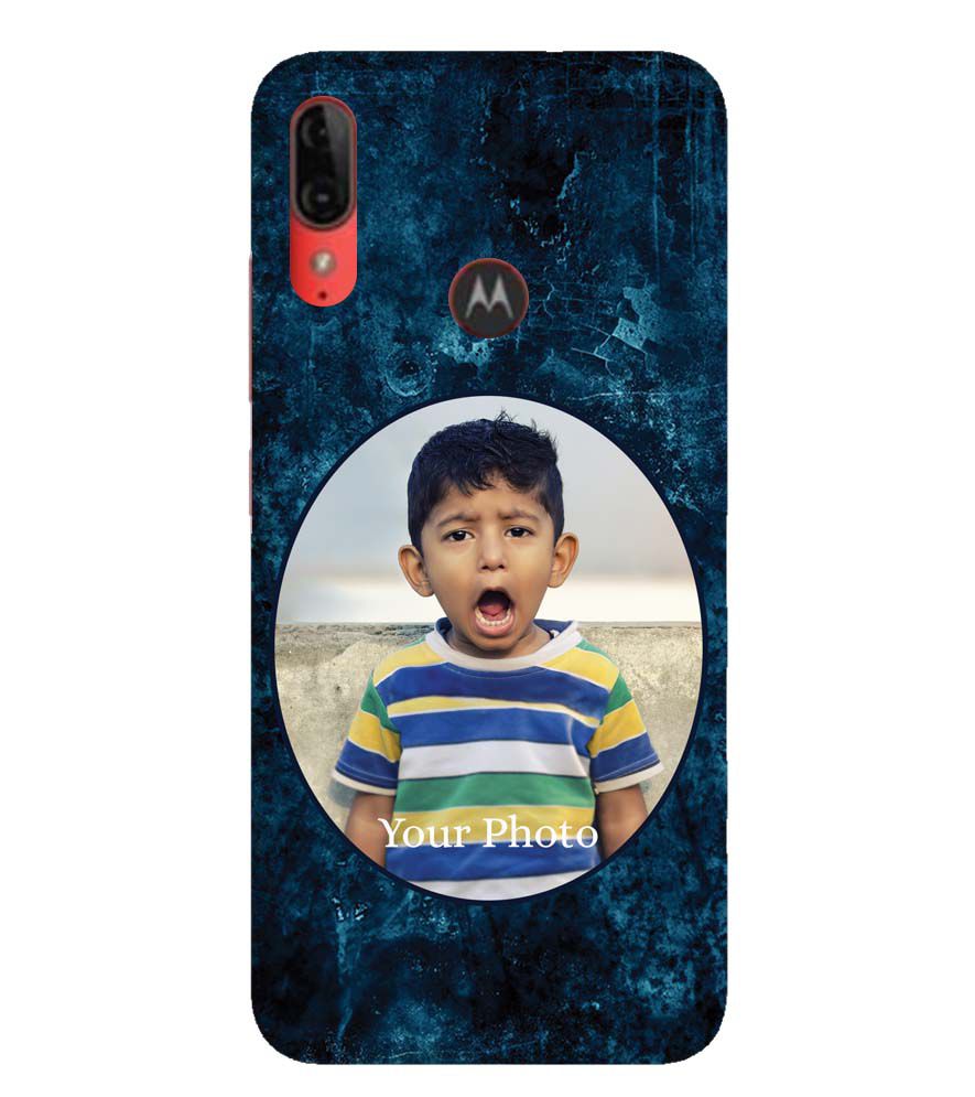 A0508-Photo on Blue Back Cover for Motorola Moto E6s