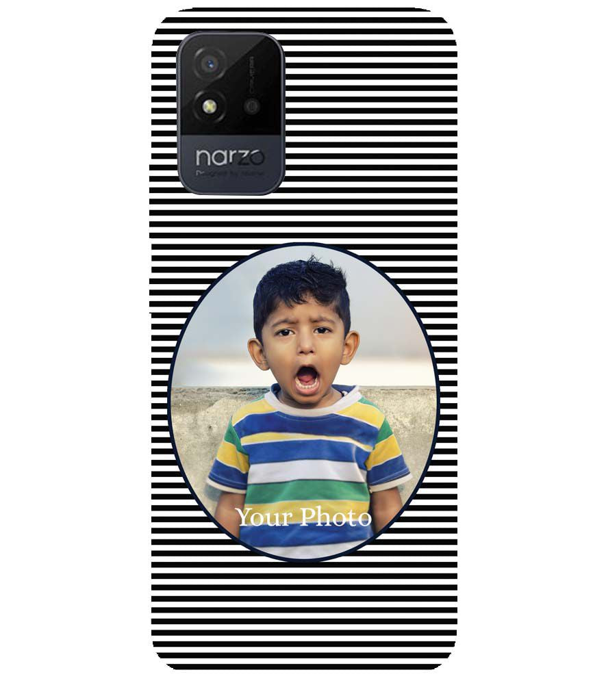 A0509-Stripes and Photo Back Cover for Realme Narzo 50i