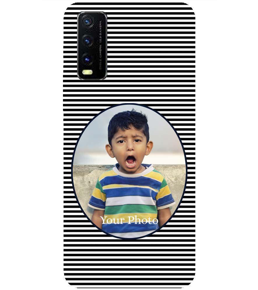 A0509-Stripes and Photo Back Cover for vivo Y20s