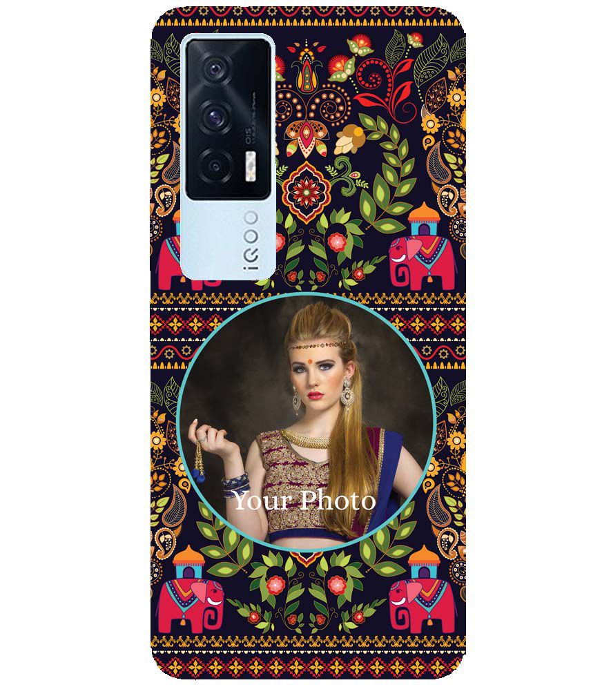 A0514-Mughal Pattern Photo Back Cover for vivo iQOO 7