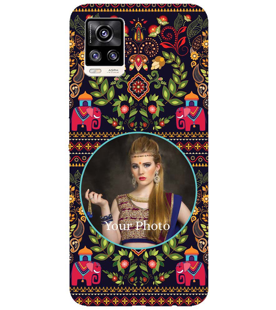 A0514-Mughal Pattern Photo Back Cover for vivo V20