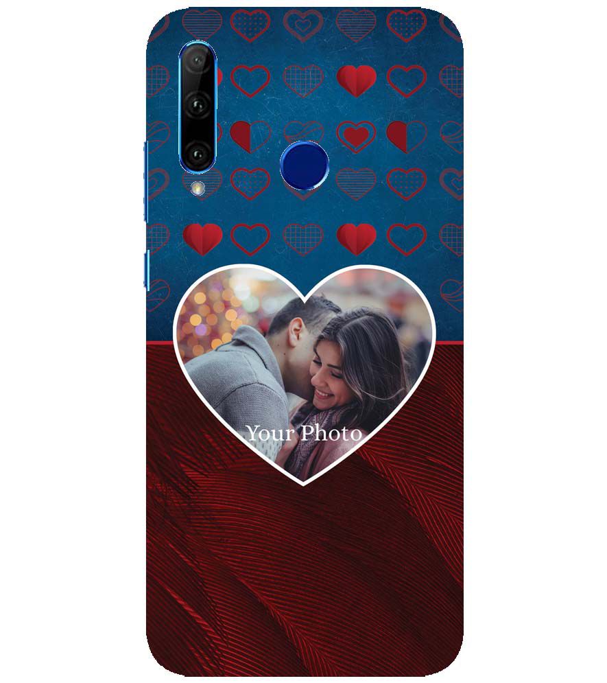 A0517-Blue Hearts Photo Back Cover for Huawei Honor 10i