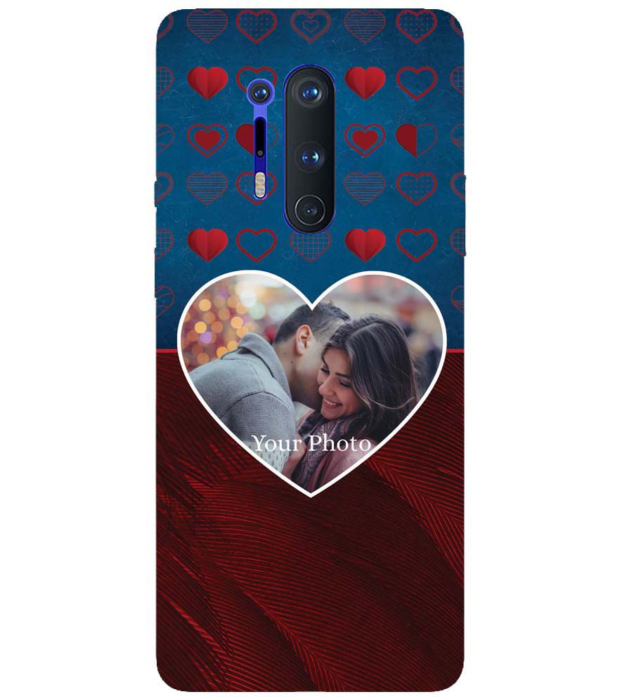 A0517-Blue Hearts Photo Back Cover for OnePlus 8 Pro