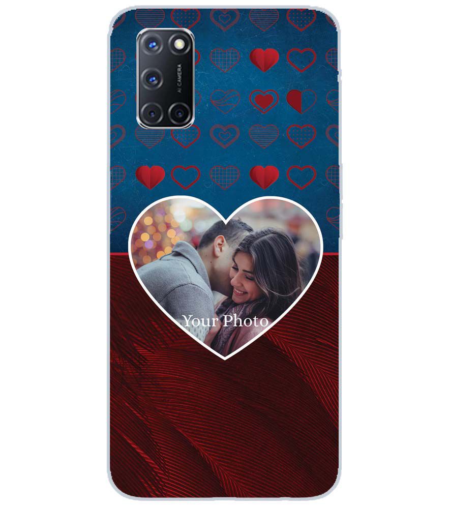 A0517-Blue Hearts Photo Back Cover for Oppo A72