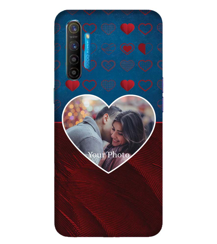 A0517-Blue Hearts Photo Back Cover for Realme X2