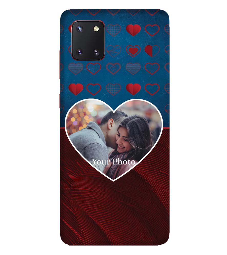 A0517-Blue Hearts Photo Back Cover for Samsung Galaxy Note10 Lite