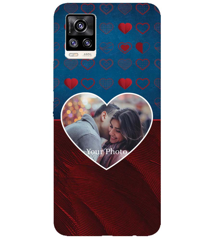 A0517-Blue Hearts Photo Back Cover for vivo V20