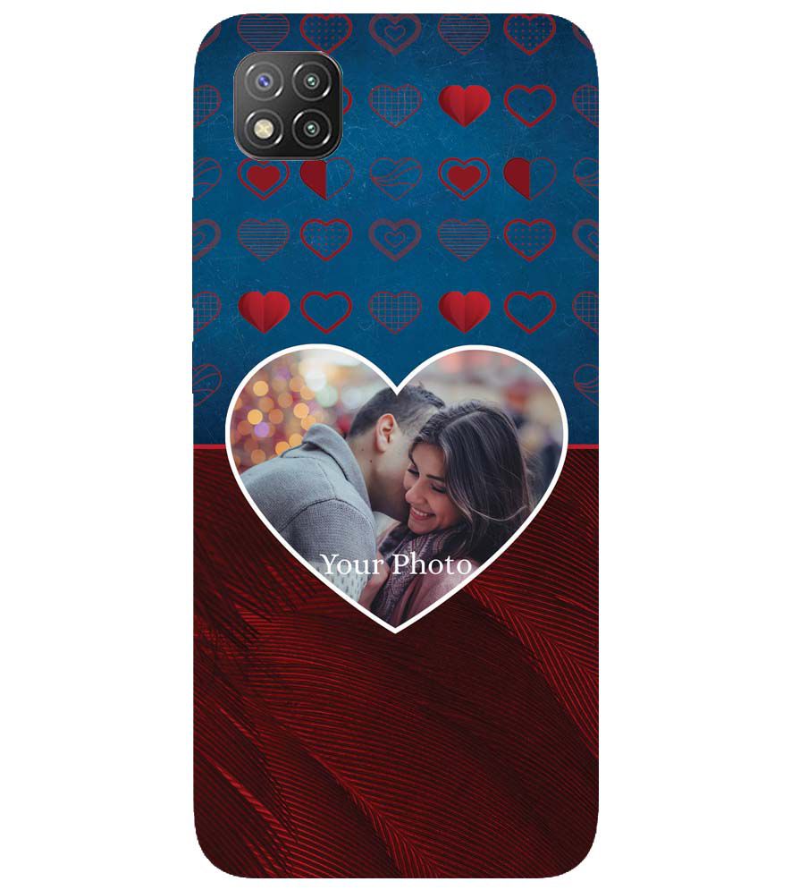 A0517-Blue Hearts Photo Back Cover for Xiaomi Poco C3