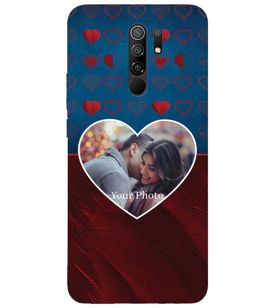 A0517-Blue Hearts Photo Back Cover for Xiaomi Redmi 9 Prime