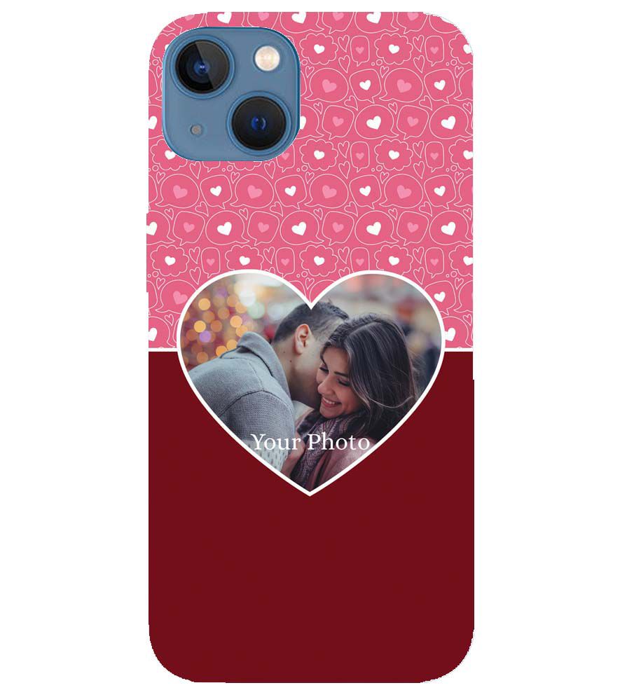 A0518-Pink Hearts Photo Back Cover for Apple iPhone 13