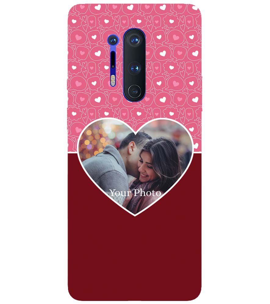 A0518-Pink Hearts Photo Back Cover for OnePlus 8 Pro