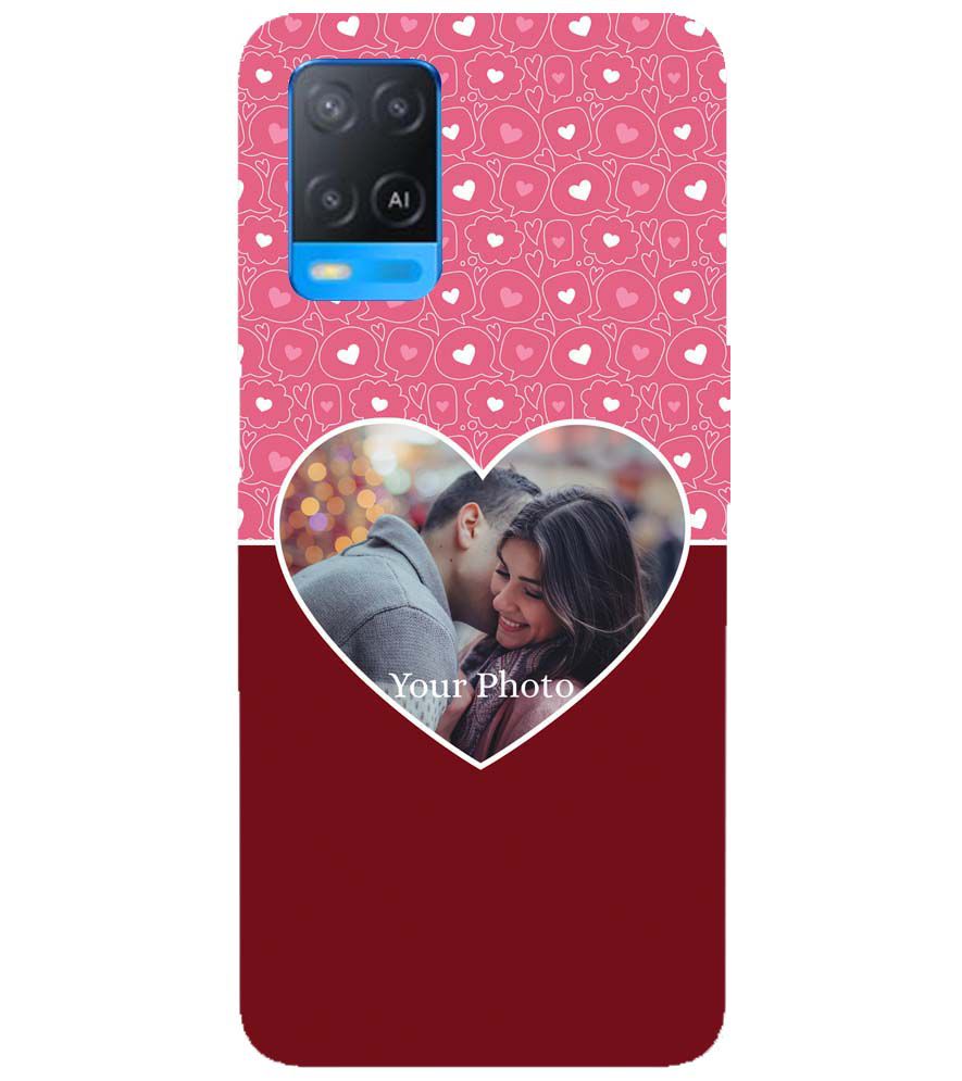 A0518-Pink Hearts Photo Back Cover for Oppo A54