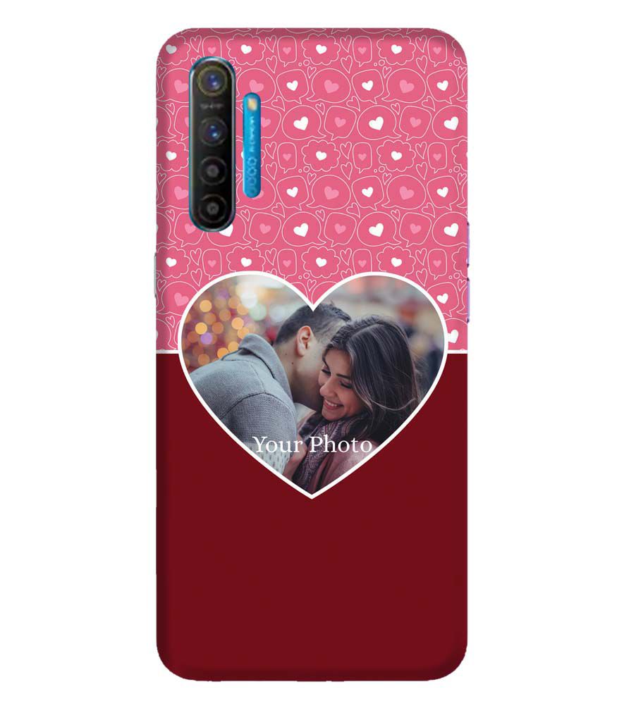 A0518-Pink Hearts Photo Back Cover for Realme XT