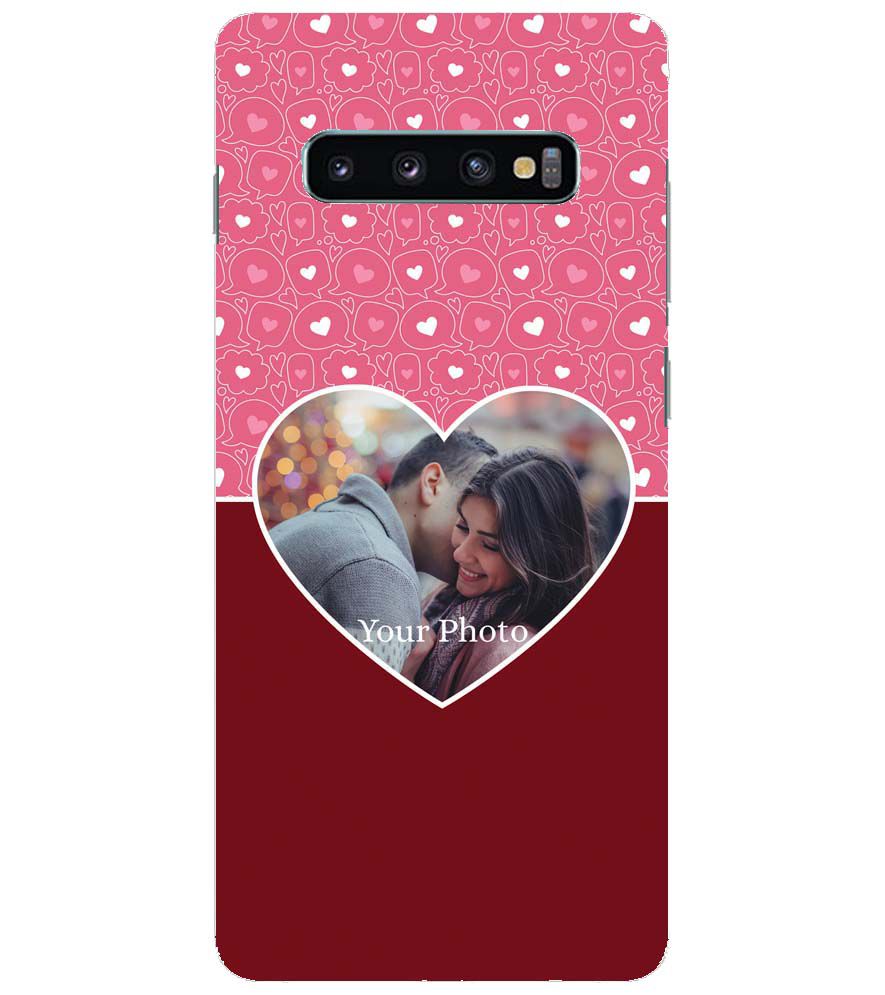 A0518-Pink Hearts Photo Back Cover for Samsung Galaxy S10+ (Plus with 6.4 Inch Screen)