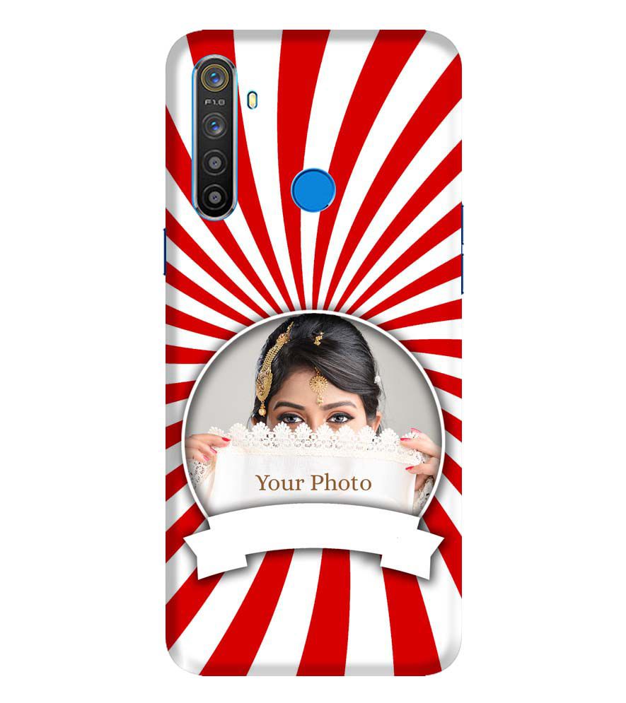 A0527-Red and White Frame Back Cover for Realme Narzo 10