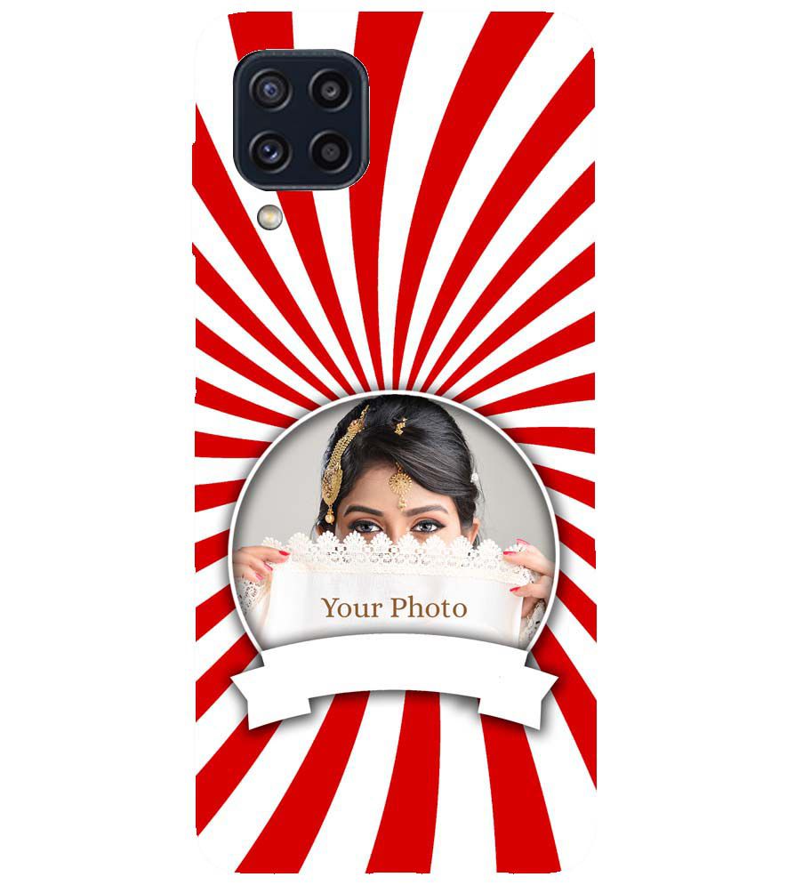 A0527-Red and White Frame Back Cover for Samsung Galaxy M32 Prime