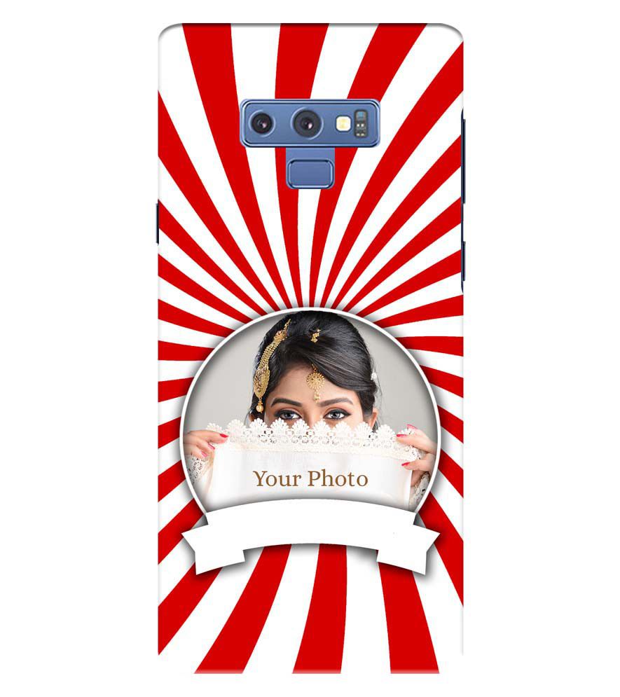 A0527-Red and White Frame Back Cover for Samsung Galaxy Note 9