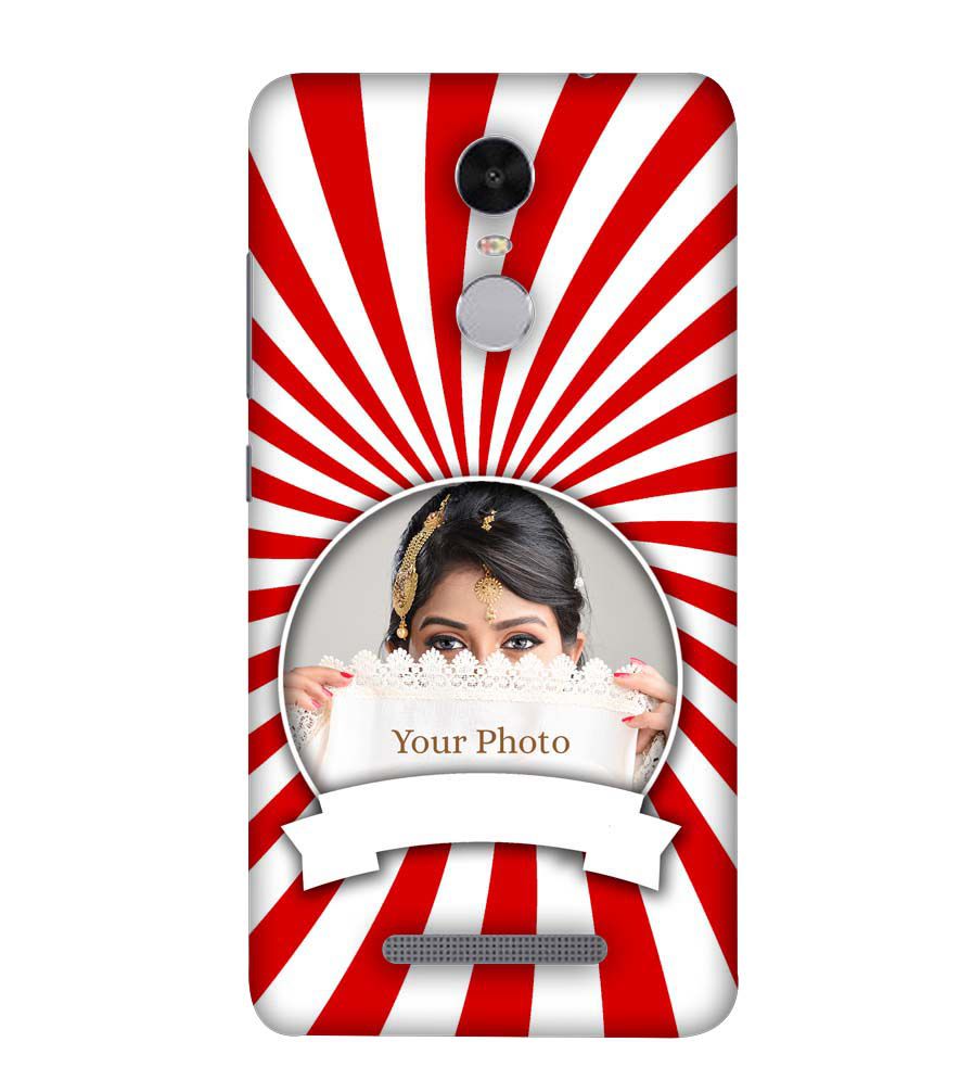 A0527-Red and White Frame Back Cover for Xiaomi Redmi Note 4
