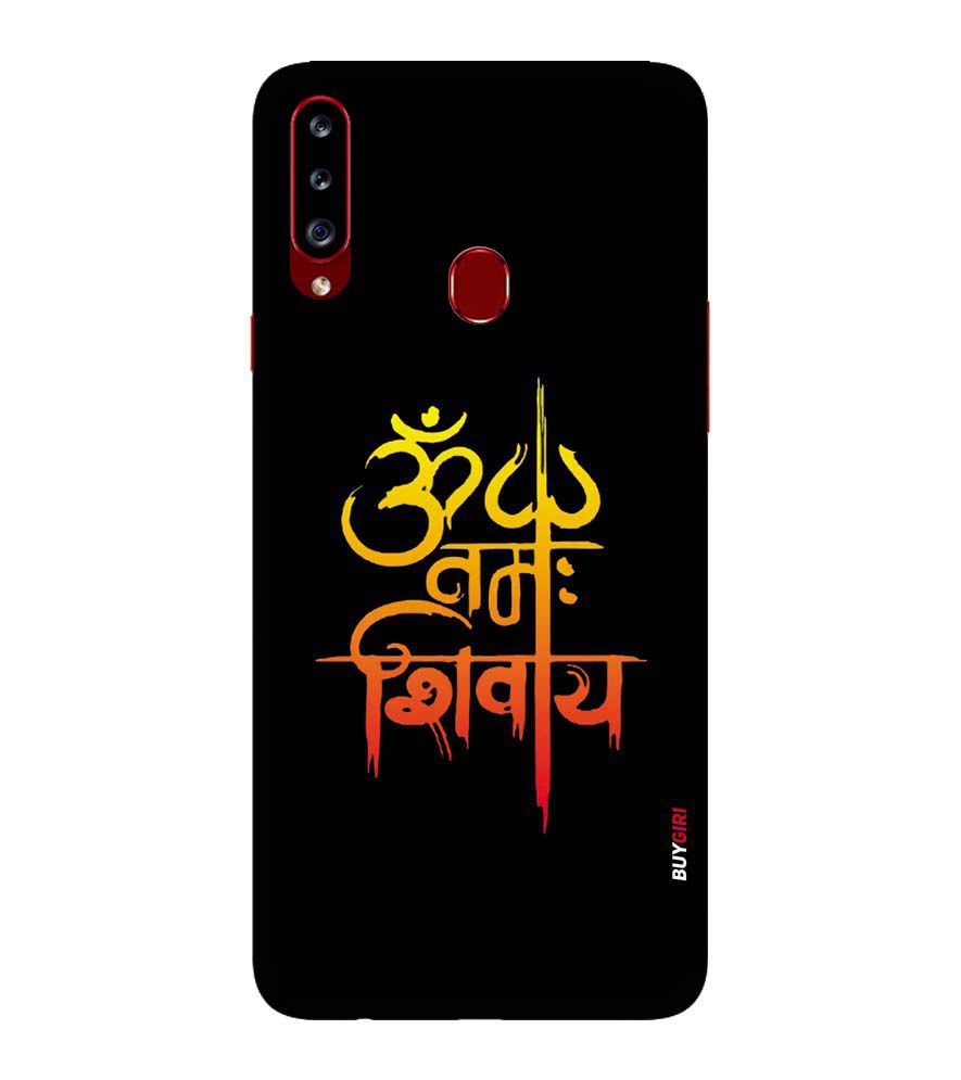 BG0063-Om Namah Shivay Back Cover for Samsung Galaxy A20s
