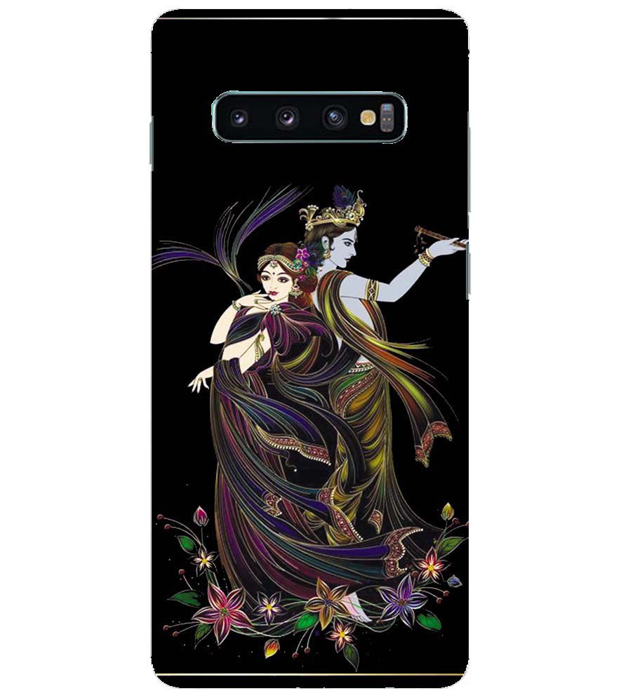 BG0074-Jai Radha Krishna Back Cover for Samsung Galaxy S10+ (Plus with 6.4 Inch Screen)