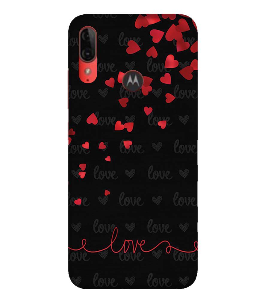 BT0003-Love Quote In A Black Back Ground Back Cover for Motorola Moto E6s