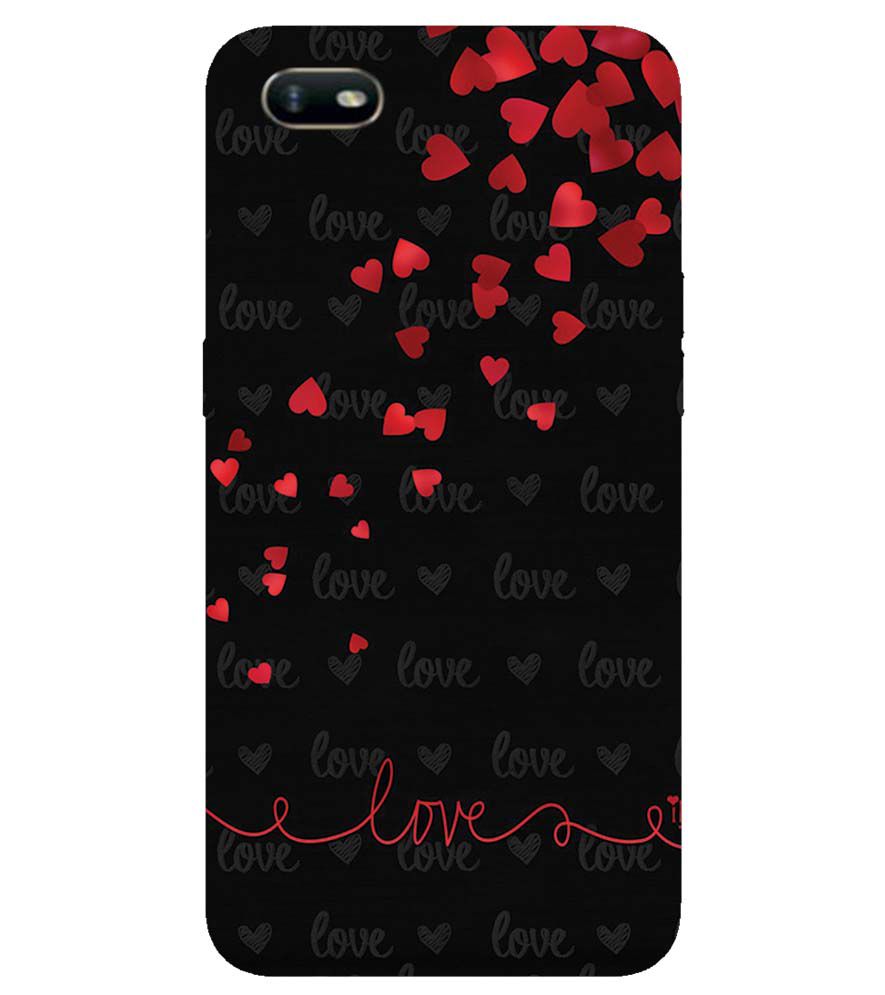 BT0003-Love Quote In A Black Back Ground Back Cover for Oppo A1k