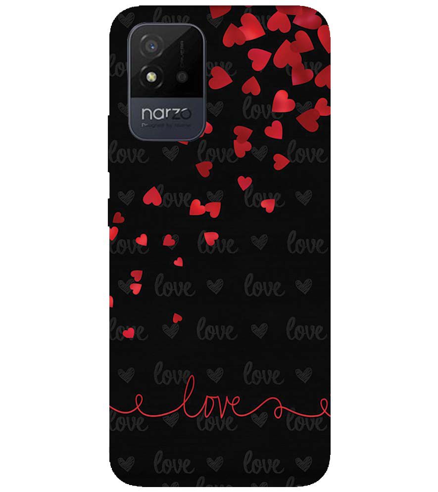 BT0003-Love Quote In A Black Back Ground Back Cover for Realme Narzo 50i