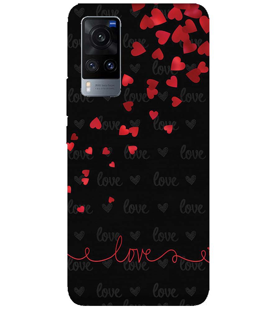 BT0003-Love Quote In A Black Back Ground Back Cover for vivo X60
