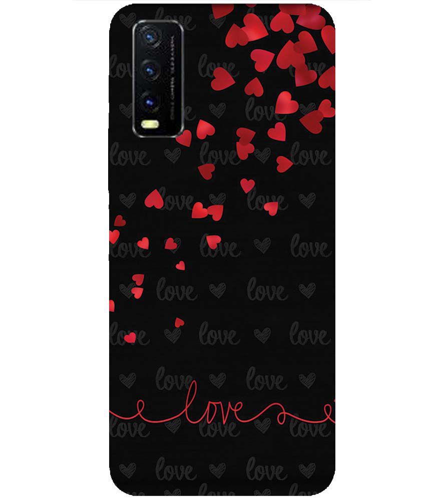 BT0003-Love Quote In A Black Back Ground Back Cover for vivo Y20s