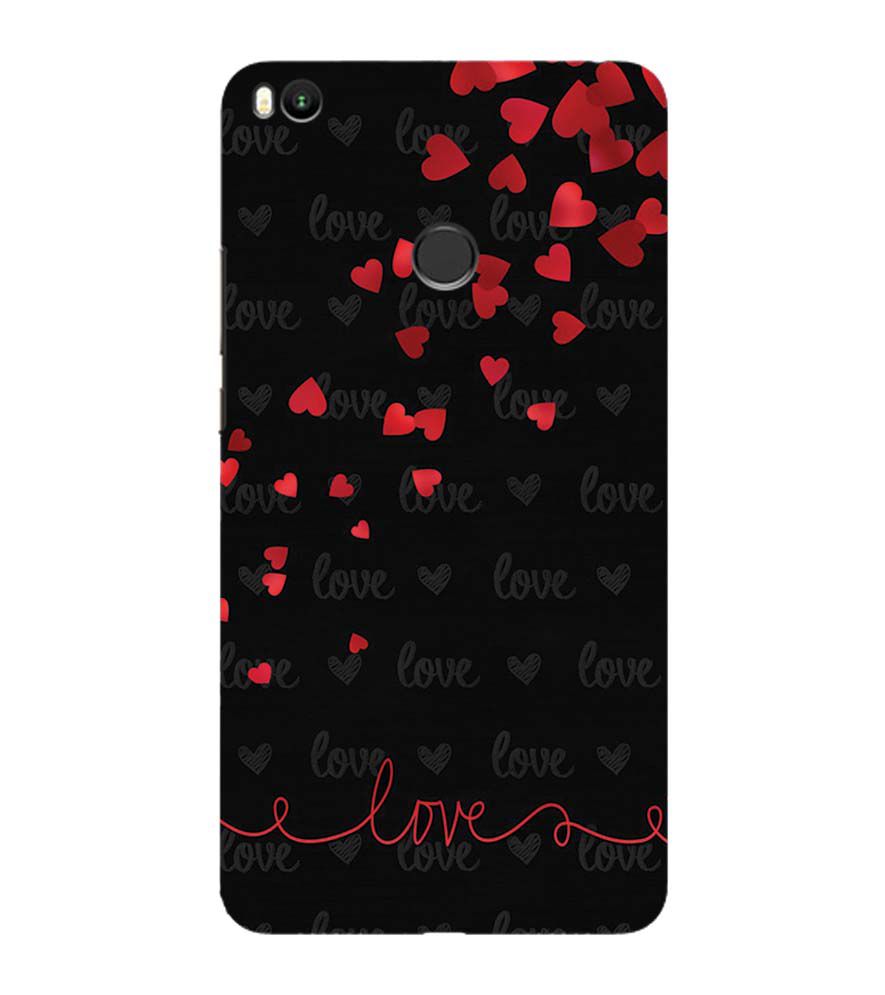 BT0003-Love Quote In A Black Back Ground Back Cover for Xiaomi Mi Max 2