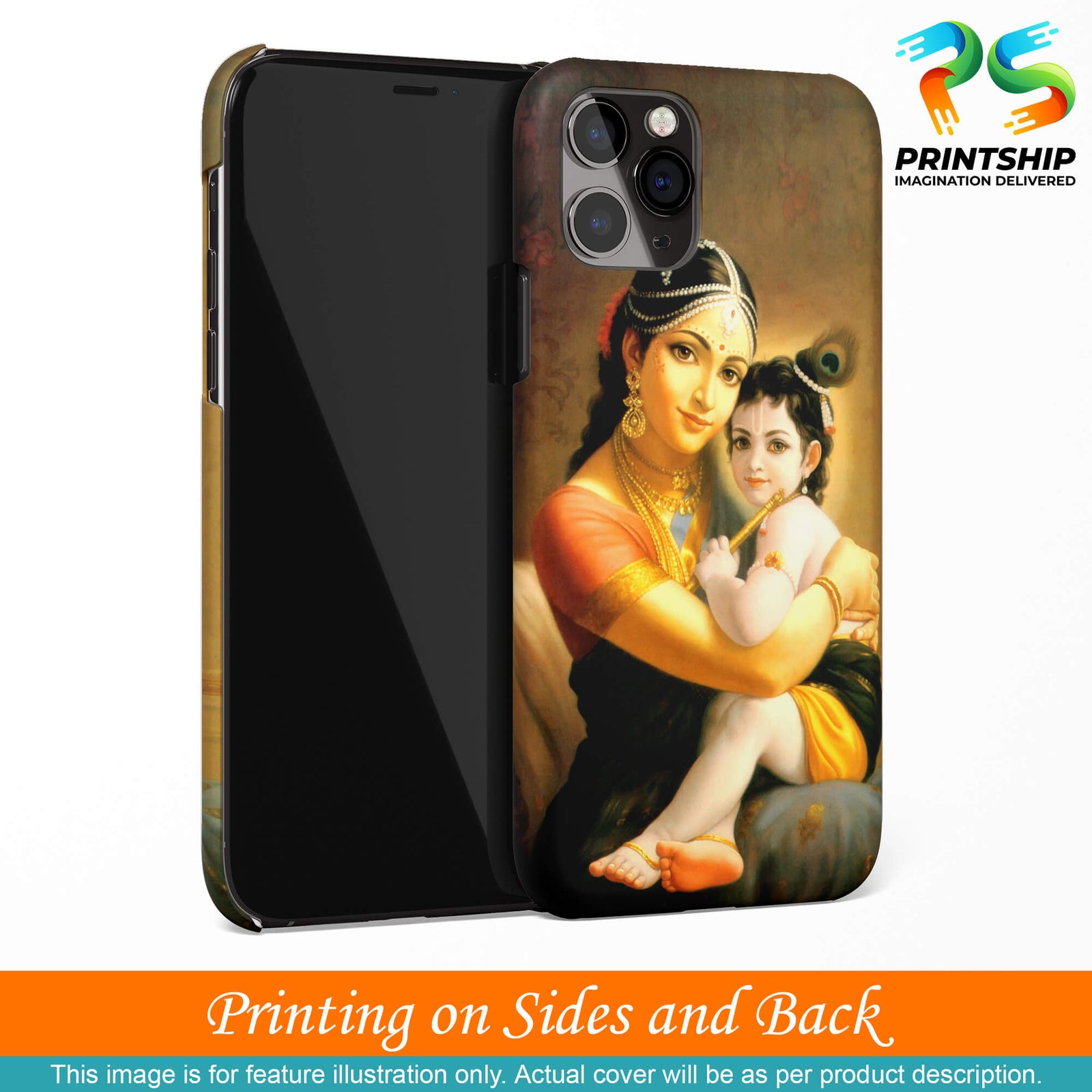 D1478-Krishna With Yashoda Back Cover for Vivo Z1 Pro-Image3
