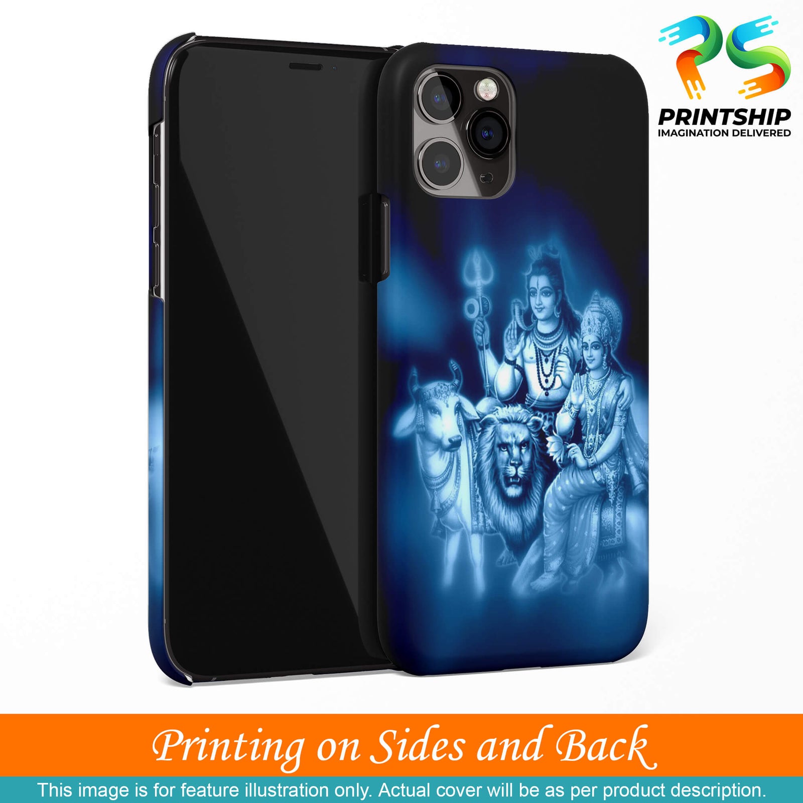 D1535-Shiv Parvati Back Cover for vivo Y20s-Image3