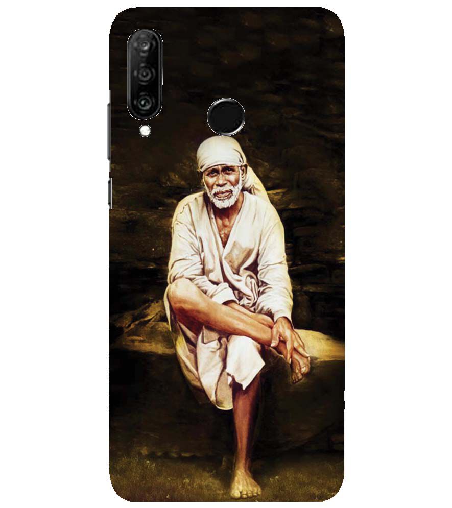D1542-Sai Baba Sitting On Stone Back Cover for Huawei nova 4e
